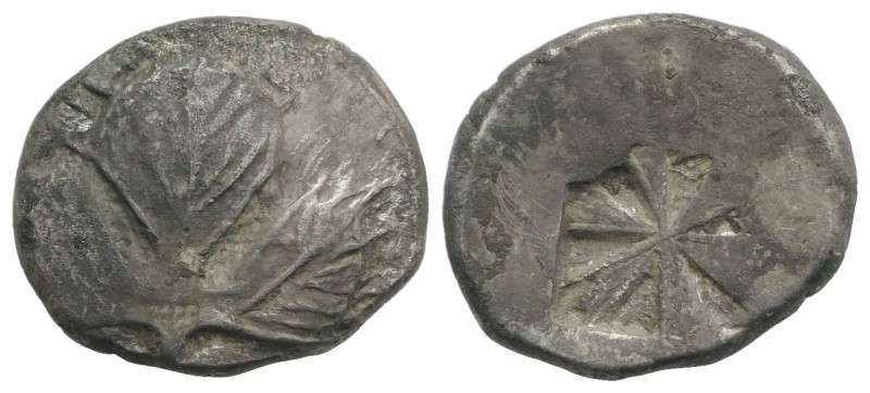 Sicily, Selinos, c. 540-515 BC. AR Didrachm (22mm, 8.37g). Selinon leaf. R/ Incu...