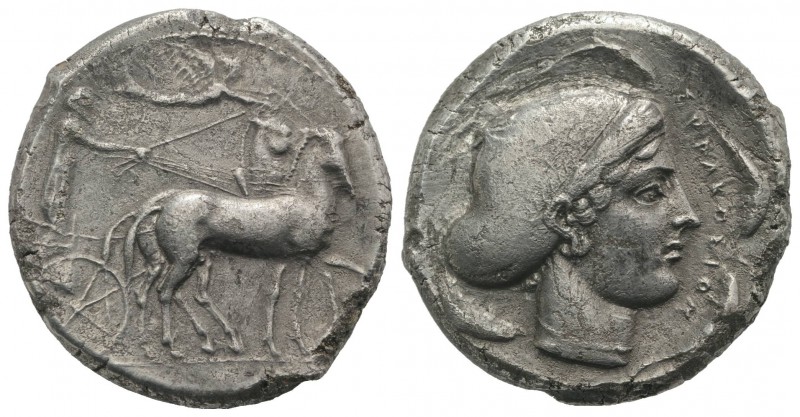 Sicily, Syracuse, 466-405 BC. AR Tetradrachm (26mm, 16.70g, 6h), c. 430 BC. Char...