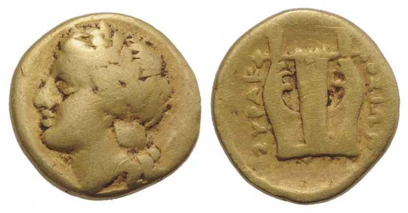 Sicily, Syracuse. Agathokles (317-289 BC). EL 25 Litrai (11mm, 1.79g, 2h), c. 31...
