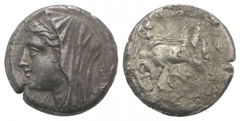 Sicily, Syracuse. Philistis (275-215 BC). AR 5 Litrai (17mm, 3.83g, 1h). Diademe...