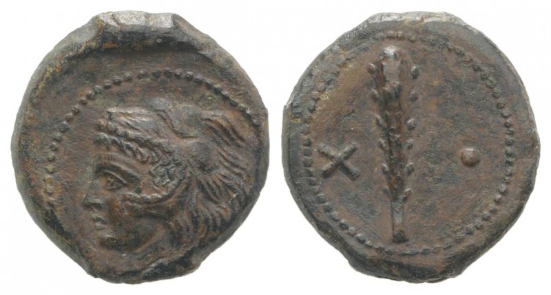 Sicily, Uncertain Roman mint, c. 213-208 BC. Æ Uncia or Chalkous (16mm, 2.89g, 6...