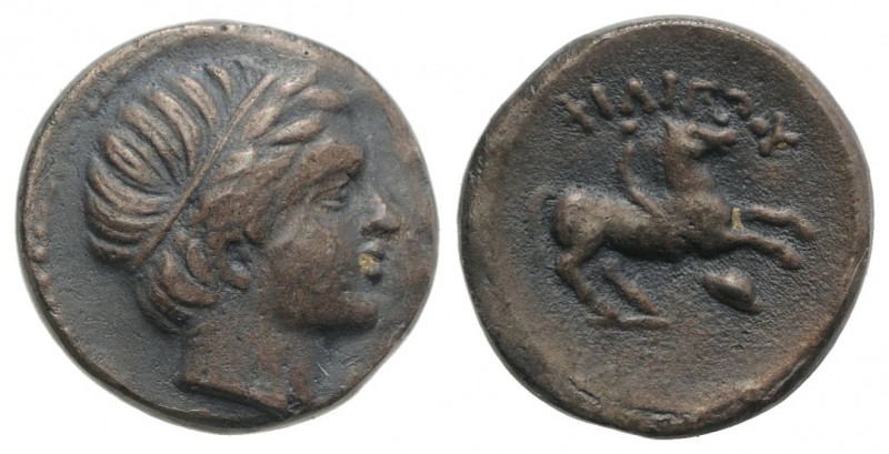Kings of Macedon, Philip II (359-336 BC). Æ 1/4 Unit (11mm, 2.01g, 12h). Uncerta...