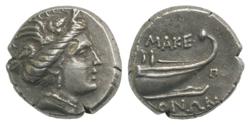 Macedon, time of Philip V – Perseus (187-168 BC). AR Tetrobol (12.5mm, 2.52g, 12...