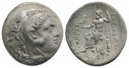 Thrace, Odessos, c. 225-200. AR Tetradrachm (30mm, 16.41g, 12h). In the name of Alexander III of Macedon. Head of Herakles r., wearing lion skin. R/ Z...