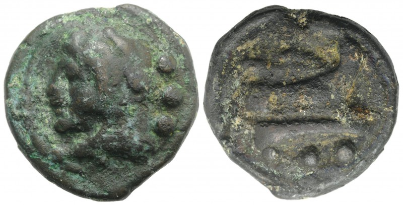Anonymous, Rome, c. 225-217 BC. Cast Æ Quadrans (40mm, 69.33g, 12h). Head of Her...