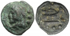 Anonymous, Rome, c. 225-217 BC. Cast Æ Quadrans (40mm, 69.33g, 12h). Head of Hercules l., wearing lion skin. R/ Prow of galley r. Vecchi ICC, 80; Craw...