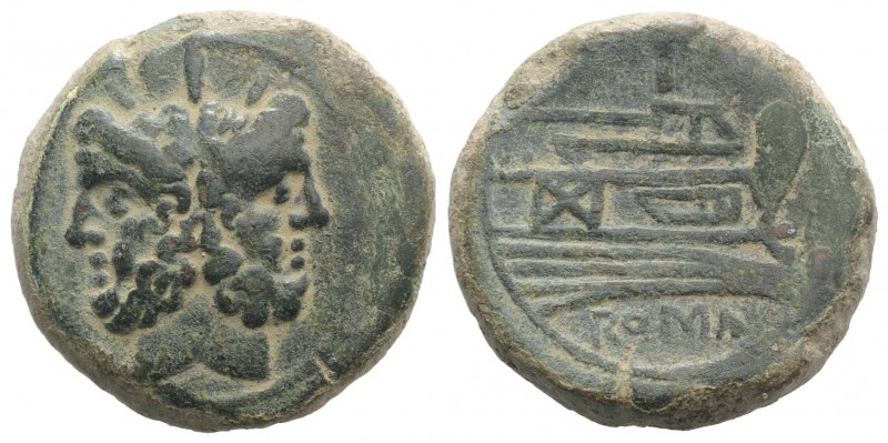 Anonymous, Rome, after 211 BC. Æ As (33mm, 37.13g, 6h). Laureate head of Janus. ...