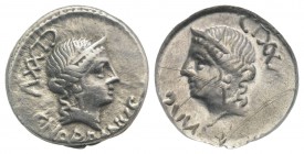 C. Norbanus, Rome, 83 BC. Brockage AR Denarius (16.5mm, 3.83g, 12h). Diademed head of Venus r. R/ Incuse of obverse. Cf. Crawford 357/1a-b. Light scra...