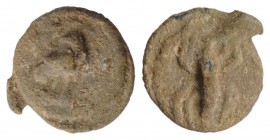 Roman Pb Tessera, c. 1st century BC - 1st century AD (13mm, 2.40g, 3h). Spider. R/ Eagle standing r., head l. VF