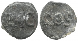 Roman PB Tessera, c. 1st century BC - 1st century AD (20mm, 5.30g, 12h). COS. R/ PHC. VF