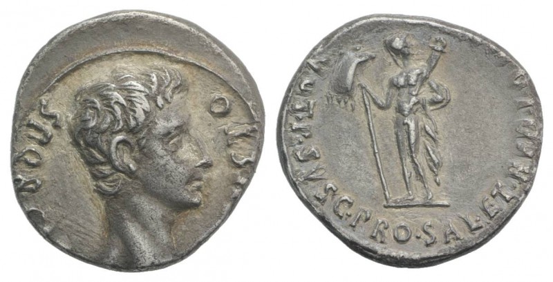 Augustus (27 BC-AD 14). AR Denarius (18mm, 3.73g, 6h). Uncertain Spanish mint (C...