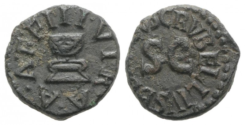 Augustus (27 BC-AD 14). Æ Quadrans (14mm, 2.52g, 3h). Rome. C. Rubellius Blandus...