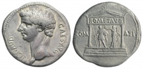 Claudius (41-54). AR Cistophoric Tetradrachm (27mm, 10.34g, 6h). Ephesus, 41-2. Bare head l. R/ Distyle temple of Roma and Augustus, enclosing standin...