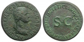 Agrippina Senior (died AD 33). Æ Sestertius (36mm, 29.34g, 6h). Rome, AD 42-3. Draped bust r. R/ Legend around large S • C. RIC I 102 (Claudius). Gree...