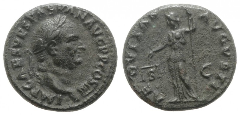 Vespasian (69-79). Æ As (26mm, 11.40g, 6h). Rome, AD 71. Laureate head r. R/ Aeq...