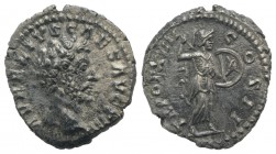 Marcus Aurelius (Caesar, 139-161). AR Denarius (17mm, 3.28g, 12h). Rome, 159-160. Bare head r. R/ Minerva advancing r., holding spear and shield. RIC ...