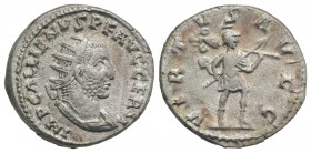 Gallienus (253-268). AR Antoninianus (21mm, 4.06g, 12h). Rome. Radiate, draped and cuirassed bust r. R/ Virtus standing r., holding spear and trophy o...