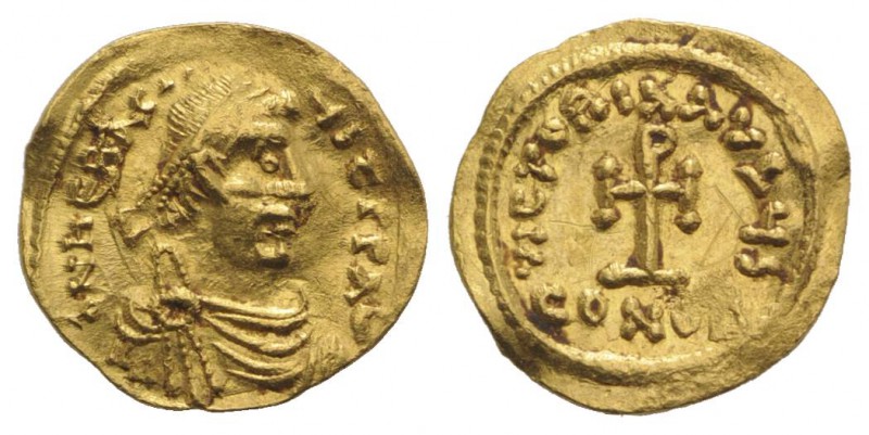 Heraclius (610-641). AV Tremissis (15mm, 1.47g, 6h). Uncertain mint, c. 610-641....