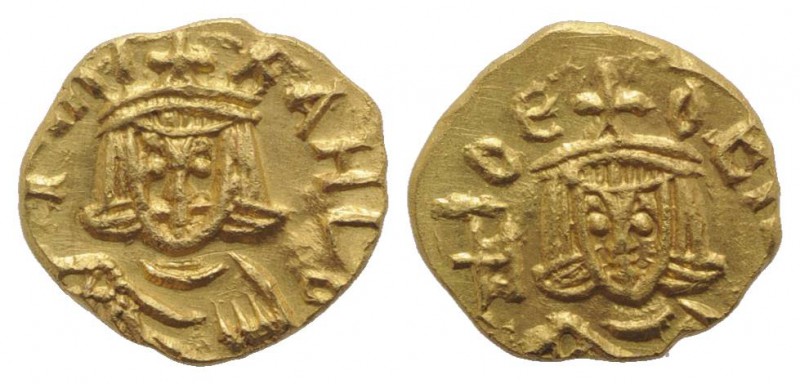 Michael II and Theophilus (820-829). AV Tremissis (9mm, 1.25g, 6h). Syracuse, 82...