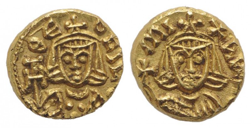 Michael II and Theophilus (820-829). AV Tremissis (8mm, 1.30g, 6h). Syracuse, 82...