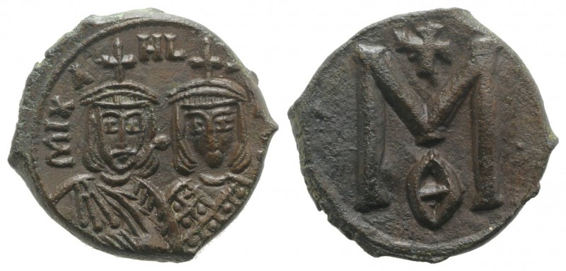 Michael II and Theophilus (820-829). Æ 40 Nummi (21mm, 5.15g, 6h). Syracuse, 821...