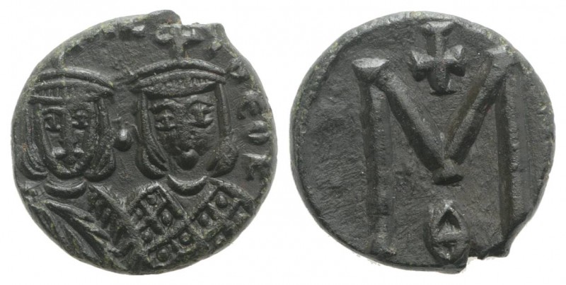 Michael II and Theophilus (820-829). Æ 40 Nummi (16mm, 3.58g, 6h). Syracuse, 821...