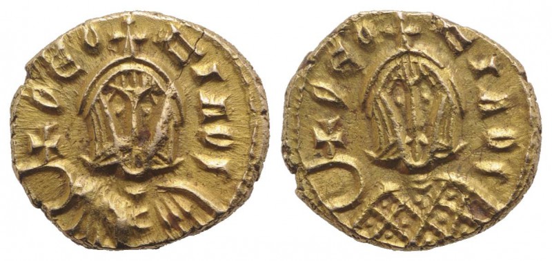 Theophilus (829-842). AV Semissis (12mm, 1.76g, 6h). Syracuse, 831-842. Crowned ...