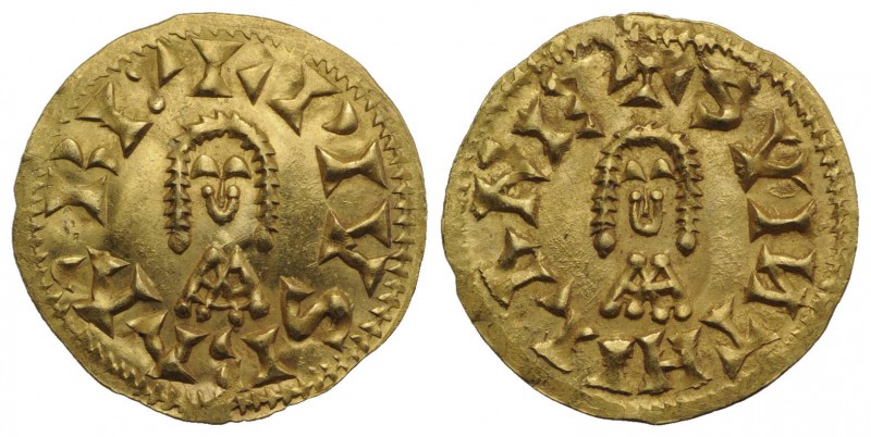 Visigoths, Spain, Swinthila (621-631). AV Tremissis (18mm, 1.46g, 6h). Barbi. Fa...