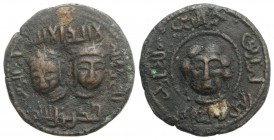 Islamic, Anatolia & al-Jazira (Post-Seljuk). Artuqids (Mardin), Najm al-Din Alpi (AH 547-572 / AD 1152-1176). Æ Dirhem (31mm, 11.94g, 6h). AH 560-566 ...