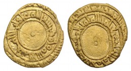 Islamic, Fatimid, al-Hakim bi-Amr Allah (AH 386-411 / AD 996-1021). AV 1/4 Dinar (11mm, 1.01g). Al-Mahdiya, AH 391. Nicol's Type O1. Rare, Good VF