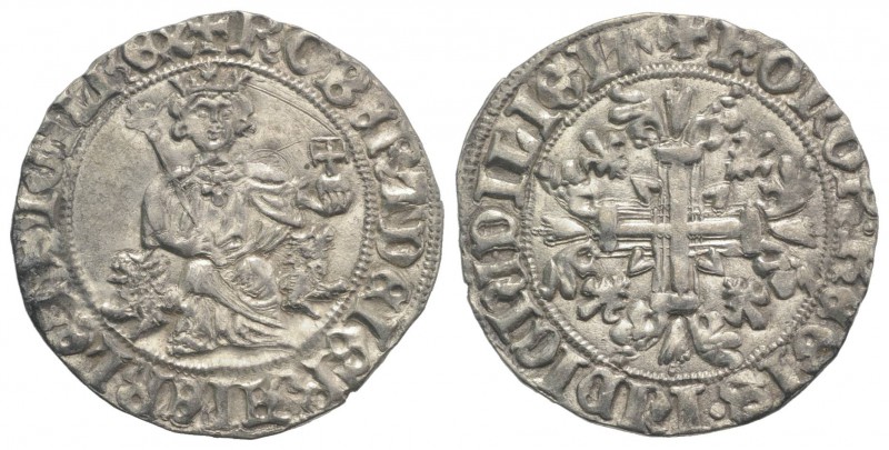 Italy, Napoli. Roberto I d'Angiò (1309-1343). AR Gigliato (28mm, 3.94g, 11h). Ki...