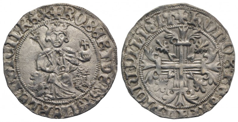 Italy, Napoli. Roberto I d'Angiò (1309-1343). AR Gigliato (27mm, 3.98g, 9h). Kin...