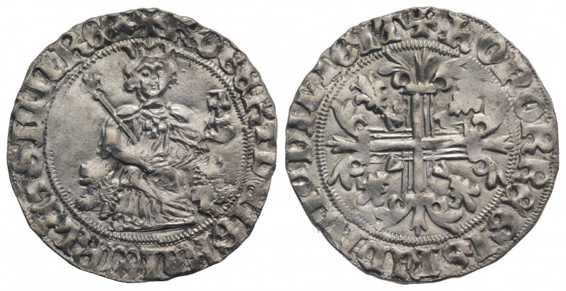 Italy, Napoli. Roberto I d'Angiò (1309-1343). AR Gigliato (28mm, 3.99g, 1h). Kin...