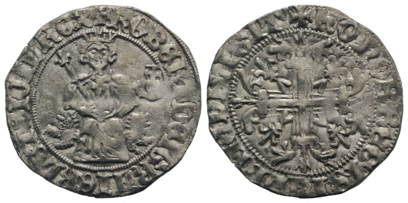 Italy, Napoli. Roberto I d'Angiò (1309-1343). AR Gigliato (28mm, 3.98g, 6h). Kin...