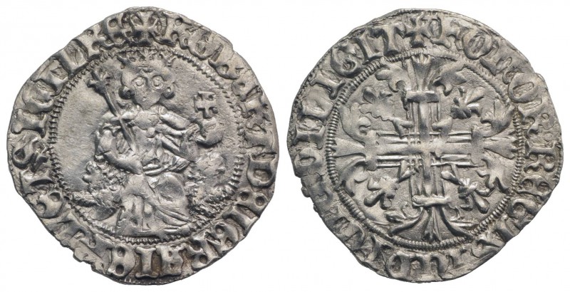 Italy, Napoli. Roberto I d'Angiò (1309-1343). AR Gigliato (28mm, 3.98g, 9h). Kin...