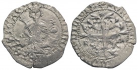 Italy, Napoli. Roberto I d'Angiò (1309-1343). AR Gigliato (27mm, 3.71g, 3h). King seated facing on lion throne, holding sceptre and globus cruciger. R...