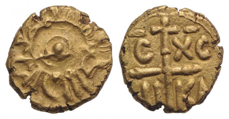 Italy, Sicily, Messina or Palermo. Tancredi (1190-1194). AV Tarì (9mm, 1.22g). P...