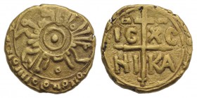 Italy, Sicily, Messina or Palermo. Tancredi (1190-1194). AV Tarì (11mm, 1.50g). Pellet in double circle. R/ IC XC NI KA, Cross. Spahr 125; MIR 43 and ...