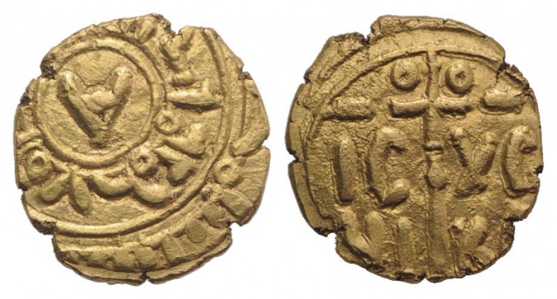 Italy, Sicily, Messina or Palermo. Tancredi (1190-1194). AV Tarì (9mm, 0.88g). V...