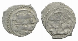 Italy, Sicily, Palermo. al-Hakim (AH 386-411 / AD 996-1021). AR Kharruba (9mm, 0.15g). Spahr 23; MIR 392. Very Rare, near VF