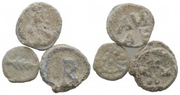 Lot of 3 Roman Pb Tesserae, c. 1st century BC - 1st century AD. Lot sold as is, no return