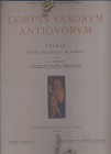 ADRIANI A. - Corpvs Vasorvum Antiqvorvm. Italia, Museo Nazionale di Napoli. Fascicolo I ( XX per le serie italiana ). Roma, 1950. pp. 25, tavv. 46. ri...