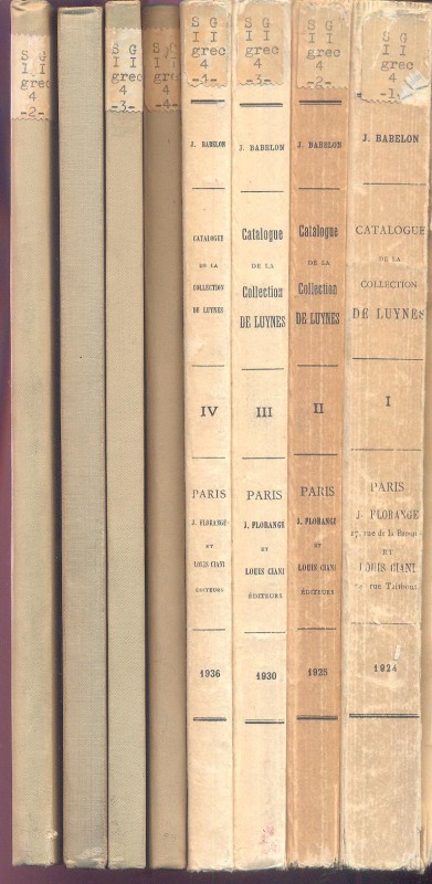 Babelon J. - Catalogue de la collection de Luynes. Monnaies Grecques. Parigi, 19...