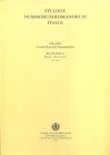 VISMARA N. - Silloge Nummorum romanorum Italia; Res Publica Parte I CRA 4\1 a 65\ 5. nn 1 - 515. Milano, 1994. pp. 148, tavv.56. ril. editoriale, buon...
