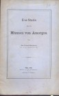 BECKER P. - Eine studie uber die munzen von Amorgos. Wien, 1871. pp. 38. brossura editoriale, buono stato. molto raro.