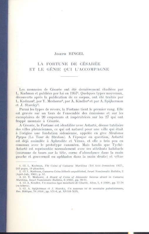 RINGEL J. - La fortune de Cesaree et le gente qui l'accompagne. S.l.d. pp. 155-1...
