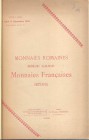 BOURGEY ETIENNE – Paris 14-Dember.1922. Monnaies romaines ,monnaies gauloises, monnaies francaise,jeton. pp. 16, nn. 386, tavv. 4. ril. / tela.