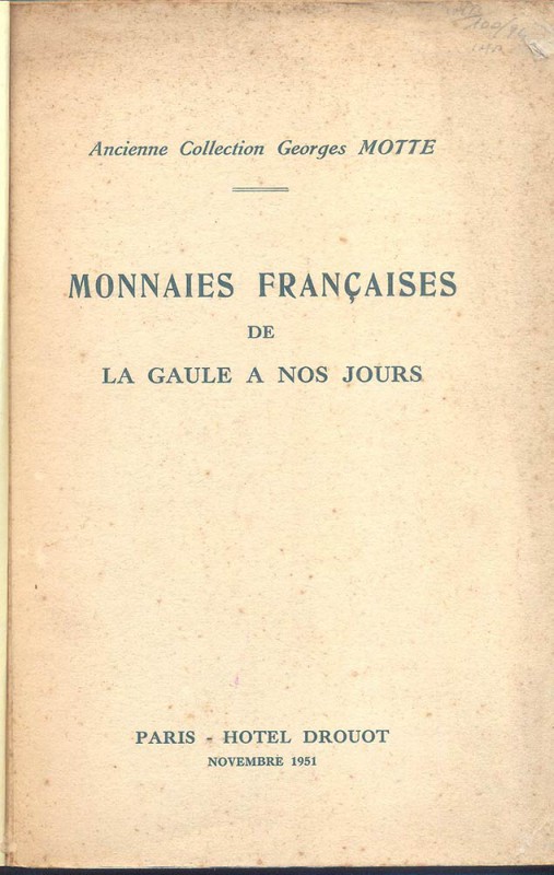 BOURGEY EMILE – Paris 12 / 15 – November. 1951. Ancienne collection Georges Mott...