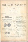 CIANI LOUIS – Paris s.d. Vente a prix marques ; Monnaies romaines de la Republiques e Imperialis. pp. 96, nn. 1018-4305 ill. Ril./ pelle.