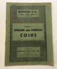 Glendening & Co. Catalogue of English and Foreign Coins. London 10 March 1943. Brossura ed. pp. 16, lotti 245. Buono stato